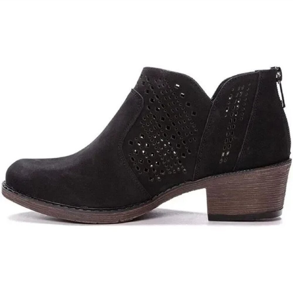 Propet Remy Black Suede Ankle Boot (Size‎ 9 X Wide 2E)
